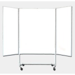 Moderationstafel, fahrbar -Stahl weiß, 197x120 cm HxB 